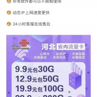 联通省内不限速流量卡，30天流量月底不清零